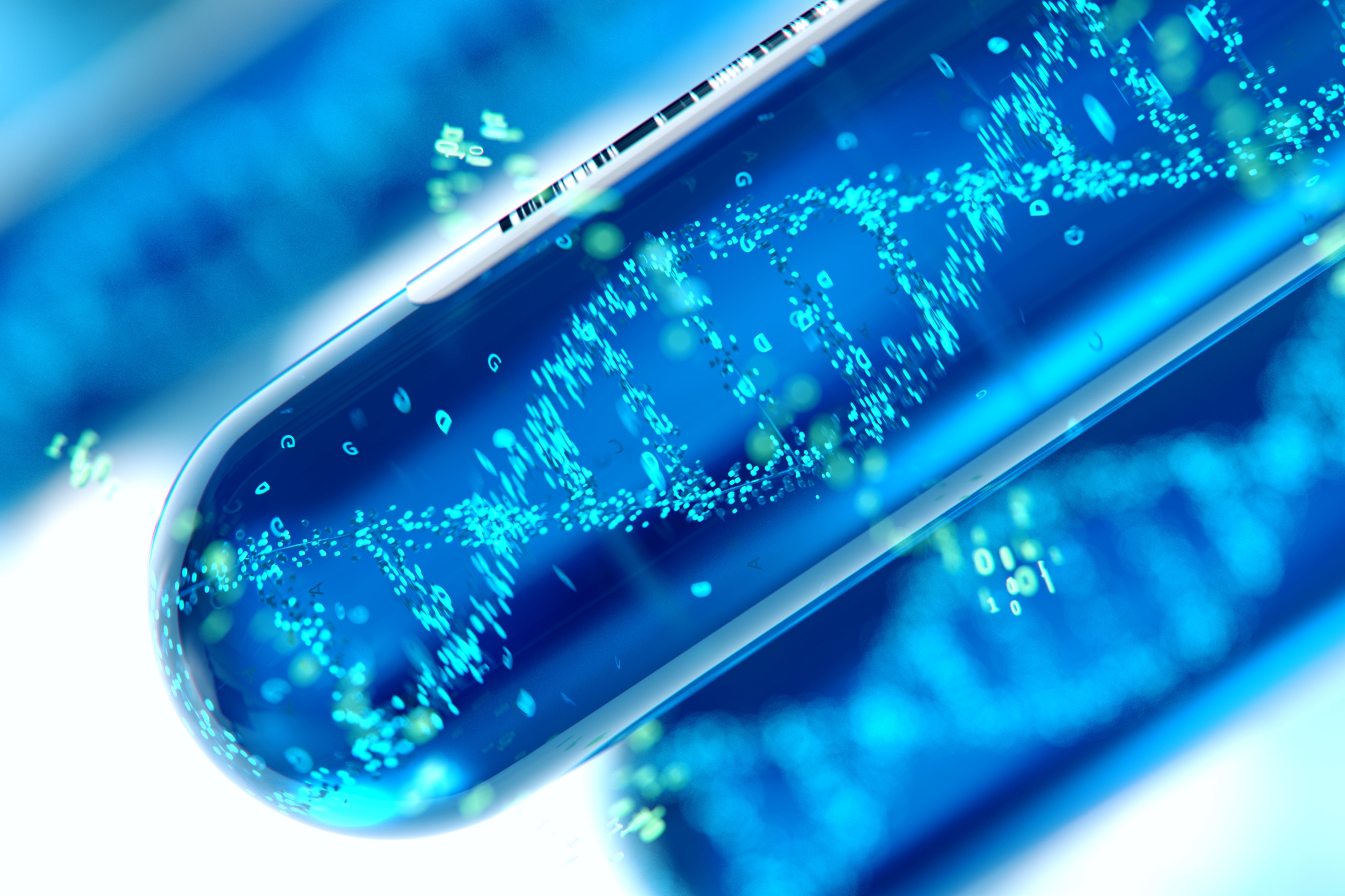 DNA nucleic acid markers in a test tube